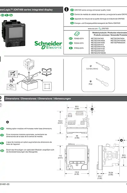 schneider施耐德ION7400 安装说明